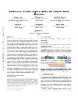 Estimation of Reliable Proposal Quality for Temporal Action Detection