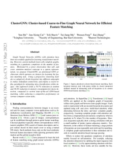 ClusterGNN: Cluster-based Coarse-to-Fine Graph Neural Network for
  Efficient Feature Matching