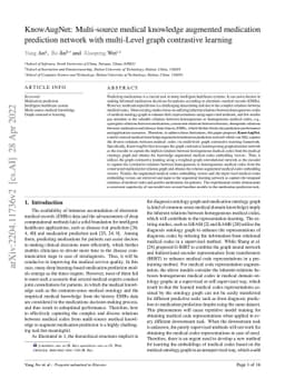 KnowAugNet: Multi-Source Medical Knowledge Augmented Medication
  Prediction Network with Multi-Level Graph Contrastive Learning