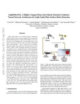 LightDefectNet: A Highly Compact Deep Anti-Aliased Attention Condenser
  Neural Network Architecture for Light Guide Plate Surface Defect Detection
