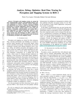 Analyze, Debug, Optimize: Real-Time Tracing for Perception and Mapping
  Systems in ROS 2