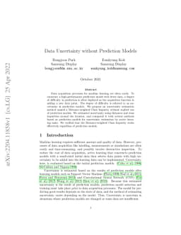 Data Uncertainty without Prediction Models