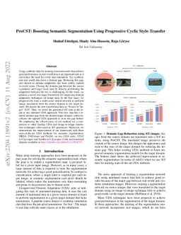 ProCST: Boosting Semantic Segmentation Using Progressive Cyclic
  Style-Transfer