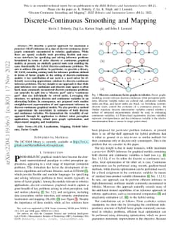 Discrete-Continuous Smoothing and Mapping