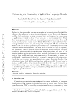 Estimating the Personality of White-Box Language Models