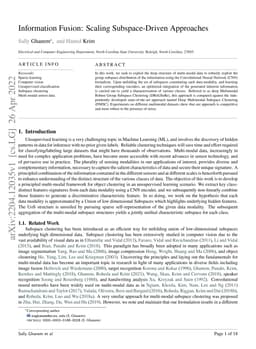 Information Fusion: Scaling Subspace-Driven Approaches