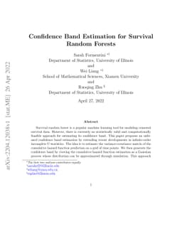 Confidence Band Estimation for Survival Random Forests