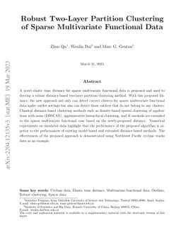 Robust Two-Layer Partition Clustering of Sparse Multivariate Functional
  Data