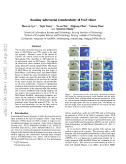 Boosting Adversarial Transferability of MLP-Mixer