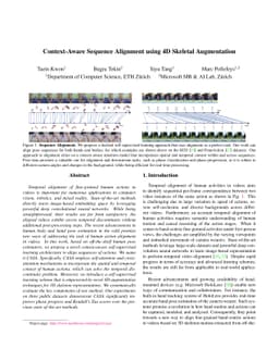 Context-Aware Sequence Alignment using 4D Skeletal Augmentation