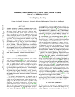 Supervised Attention in Sequence-to-Sequence Models for Speech
  Recognition