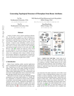 Generating Topological Structure of Floorplans from Room Attributes