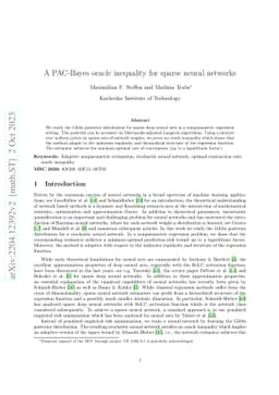 A PAC-Bayes oracle inequality for sparse neural networks