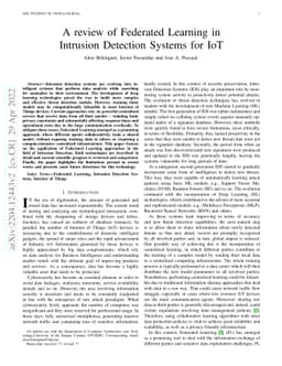 A review of Federated Learning in Intrusion Detection Systems for IoT