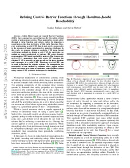 Refining Control Barrier Functions through Hamilton-Jacobi Reachability