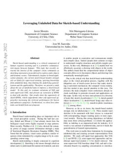Leveraging Unlabeled Data for Sketch-based Understanding