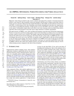 AccMPEG: Optimizing Video Encoding for Video Analytics