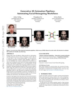 Generative 3D Animation Pipelines: Automating Facial Retargeting
  Workflows