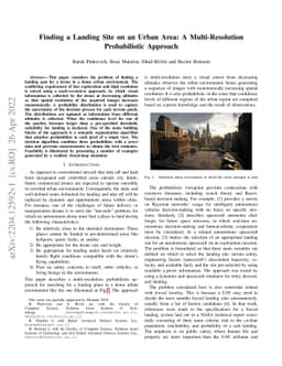 Finding a Landing Site on an Urban Area: A Multi-Resolution
  Probabilistic Approach