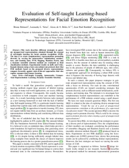 Evaluation of Self-taught Learning-based Representations for Facial
  Emotion Recognition