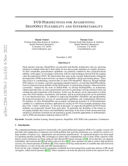 SVD Perspectives for Augmenting DeepONet Flexibility and
  Interpretability