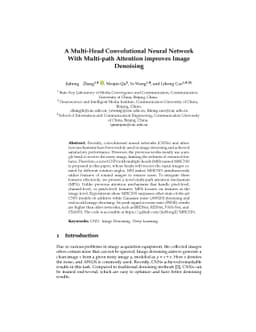 A Multi-Head Convolutional Neural Network With Multi-path Attention
  improves Image Denoising