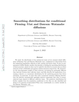 Smoothing distributions for conditional Fleming-Viot and Dawson-Watanabe
  diffusions