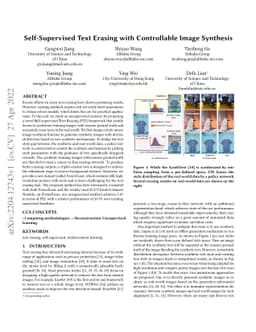 Self-Supervised Text Erasing with Controllable Image Synthesis