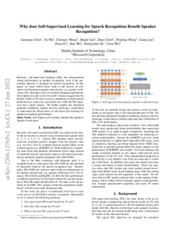 Why does Self-Supervised Learning for Speech Recognition Benefit Speaker
  Recognition?