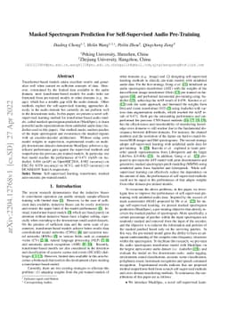 Masked Spectrogram Prediction For Self-Supervised Audio Pre-Training