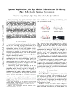 Dynamic Registration: Joint Ego Motion Estimation and 3D Moving Object
  Detection in Dynamic Environment