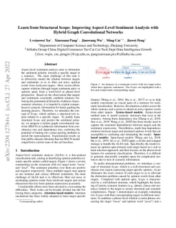 Learn from Structural Scope: Improving Aspect-Level Sentiment Analysis
  with Hybrid Graph Convolutional Networks