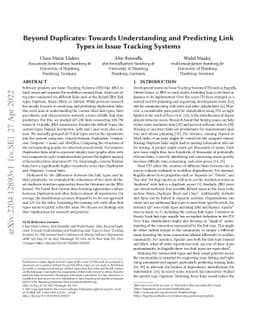 Beyond Duplicates: Towards Understanding and Predicting Link Types in
  Issue Tracking Systems