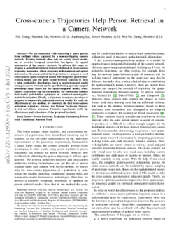 Cross-Camera Trajectories Help Person Retrieval in a Camera Network