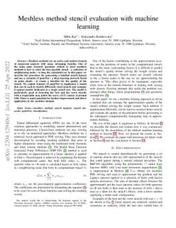 Meshless method stencil evaluation with machine learning