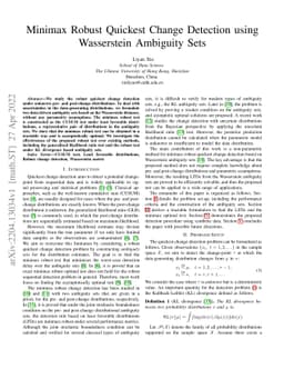 Minimax Robust Quickest Change Detection using Wasserstein Ambiguity
  Sets