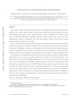 A Framework for Flexible Peak Storm Surge Prediction