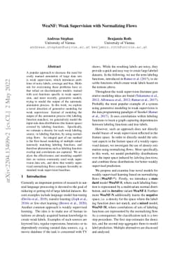 WeaNF: Weak Supervision with Normalizing Flows