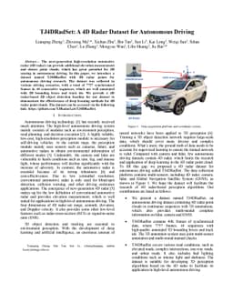 TJ4DRadSet: A 4D Radar Dataset for Autonomous Driving
