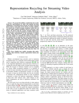 Representation Recycling for Streaming Video Analysis