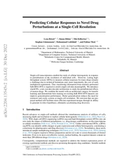 Predicting Cellular Responses to Novel Drug Perturbations at a
  Single-Cell Resolution