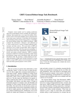 GRIT: General Robust Image Task Benchmark