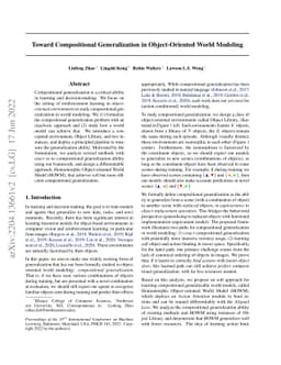 Toward Compositional Generalization in Object-Oriented World Modeling