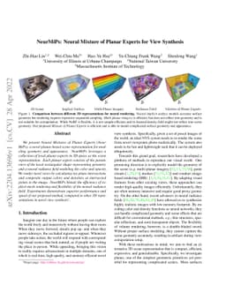 NeurMiPs: Neural Mixture of Planar Experts for View Synthesis