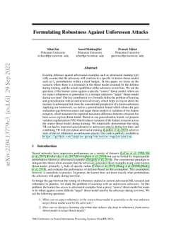 Formulating Robustness Against Unforeseen Attacks