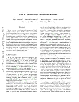 GenDR: A Generalized Differentiable Renderer