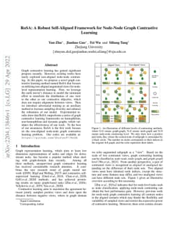 RoSA: A Robust Self-Aligned Framework for Node-Node Graph Contrastive
  Learning