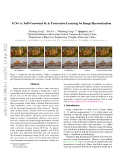 SCS-Co: Self-Consistent Style Contrastive Learning for Image
  Harmonization