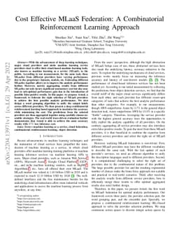 Cost Effective MLaaS Federation: A Combinatorial Reinforcement Learning
  Approach
