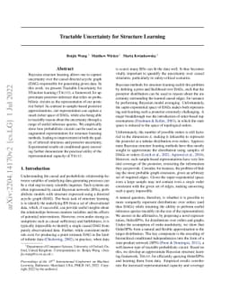 Tractable Uncertainty for Structure Learning